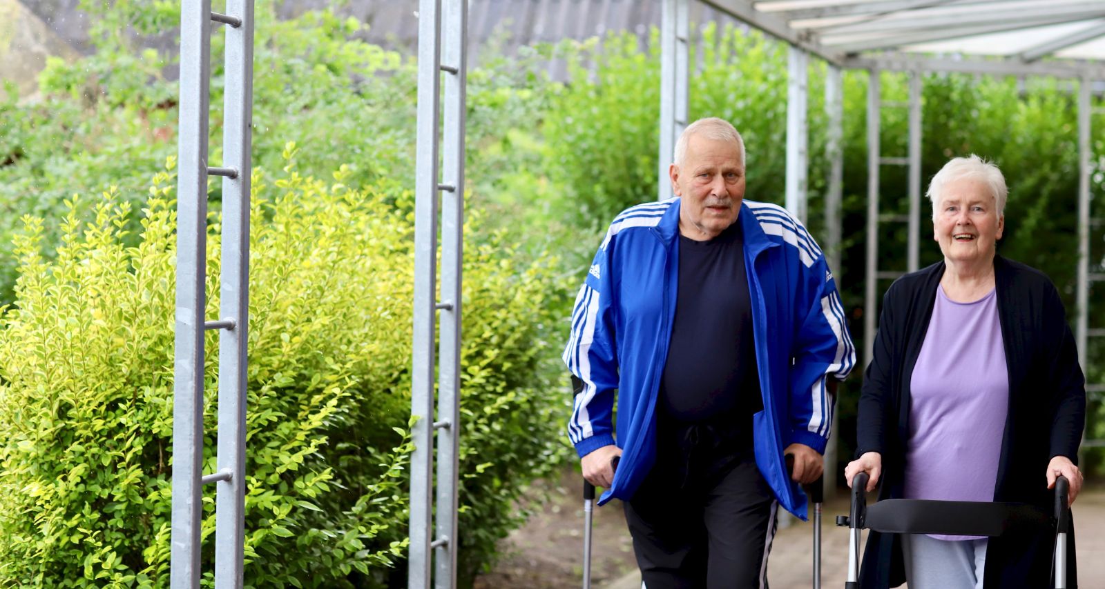 Zwei Personen die einen Sparziergang machen 