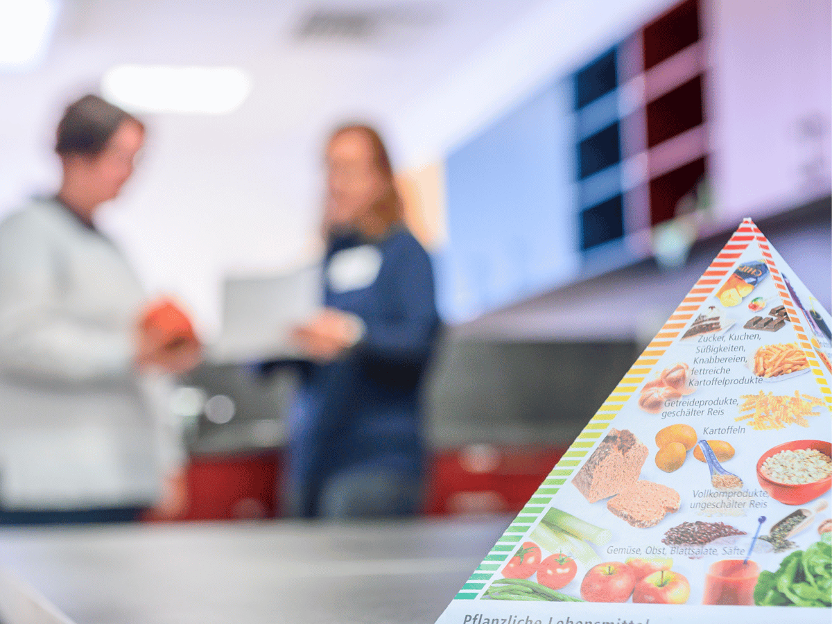 Eine Ernährungspyramide 