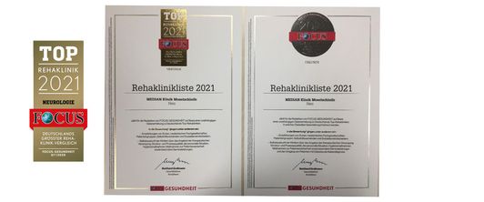 MEDIAN Reha-Zentrum Bernkastel-Kues als TOP-Rehabilitationsklinik ausgezeichnet