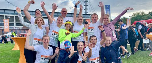 Klinik-Team Dormagener Ducks beim Firmenlauf in Köln