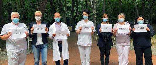 Wir testen uns, damit ihr kommen könnt! Wir testen uns, damit ihr kommen könnt!