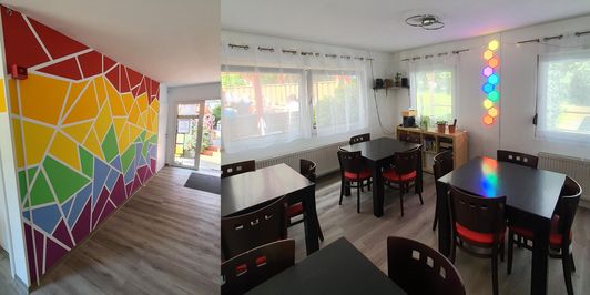 Renovierung und Neugestaltung des Café Klatsch im Haus Mühlental in Wied Renovierung und Neugestaltung des Café Klatsch im Haus Mühlental in Wied