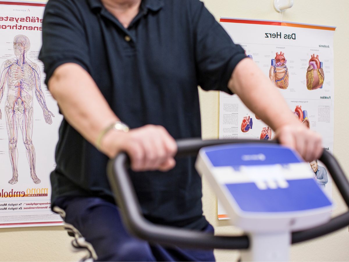 Patient auf dem Ergometer