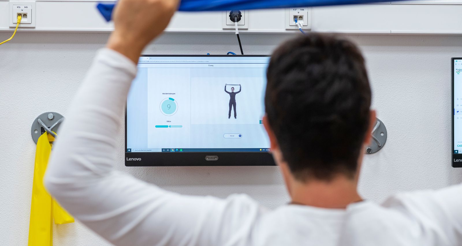 Eine Person die Sport betreibt 