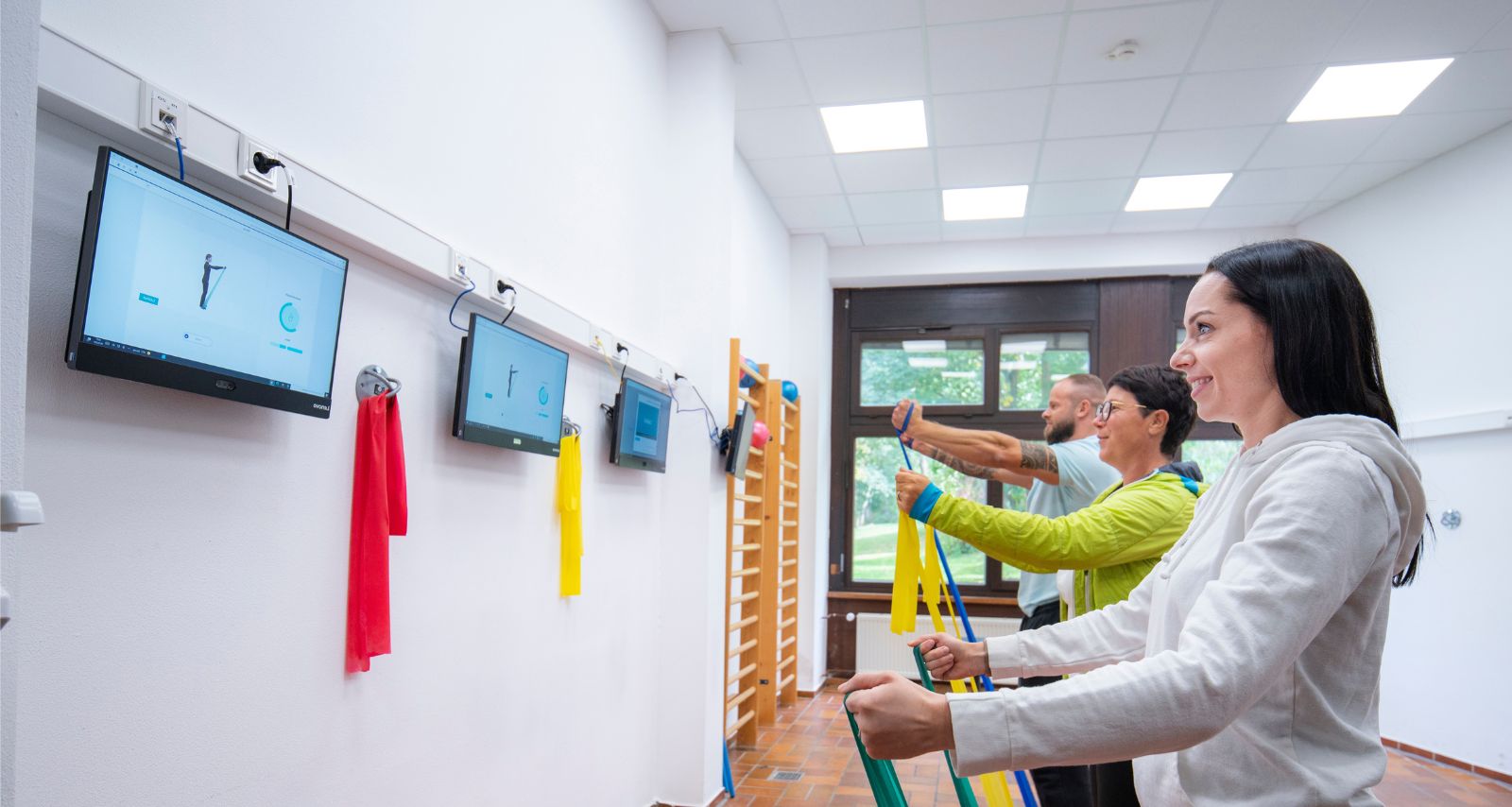 Personen die Sport betreiben 