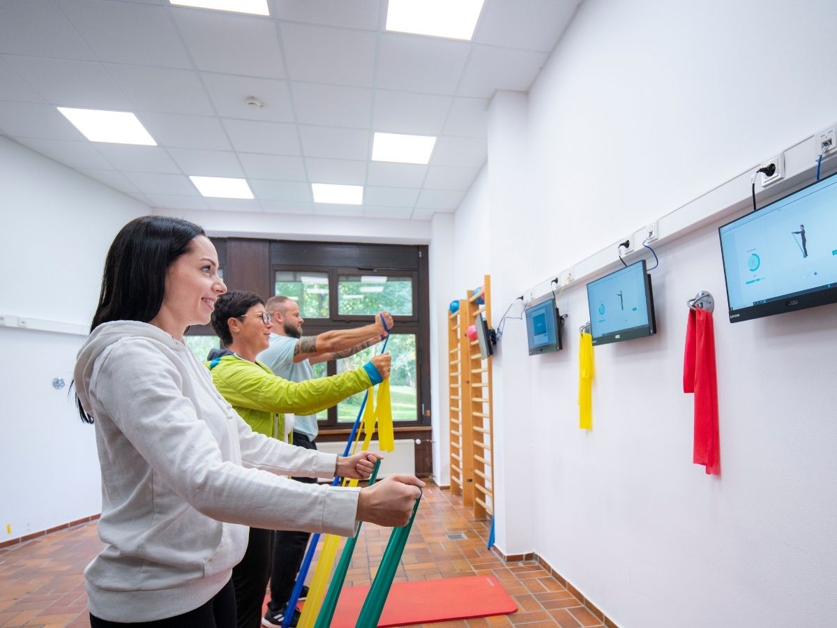 Personen die Sport betreiben 