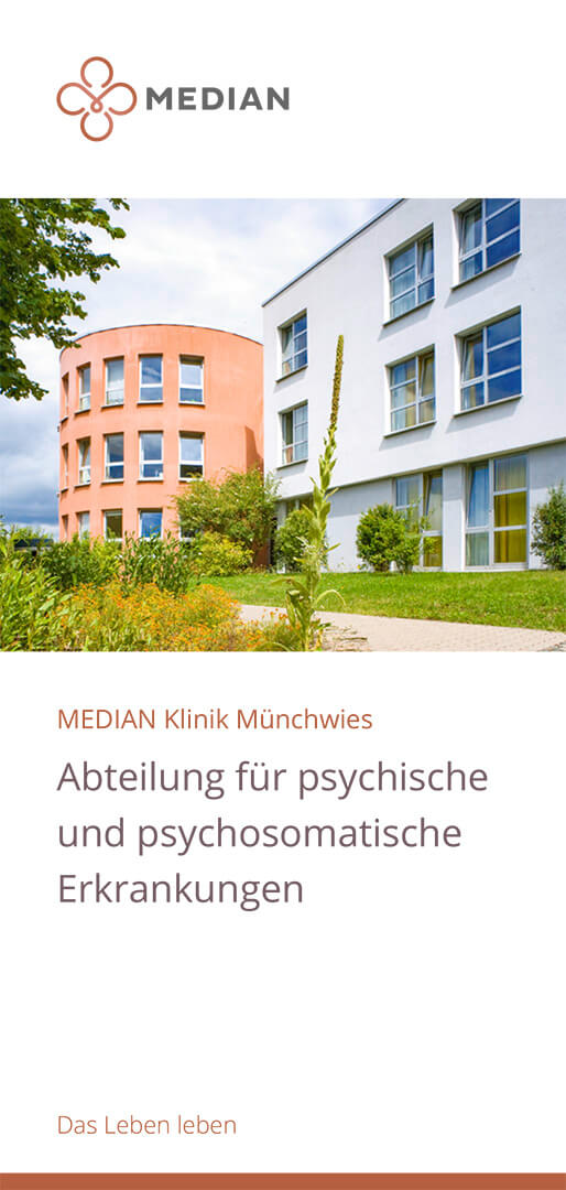 Infoflyer zur Abteilung für psychische und psychosomatische Erkrankungen der MEDIAN Klinik Münchwies