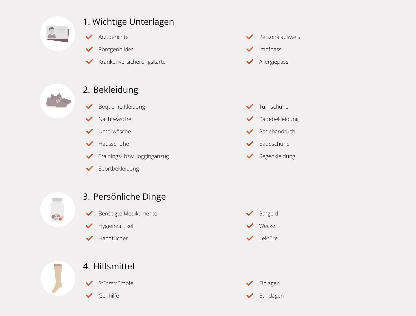 Checkliste zum Start | MEDIAN Kliniken